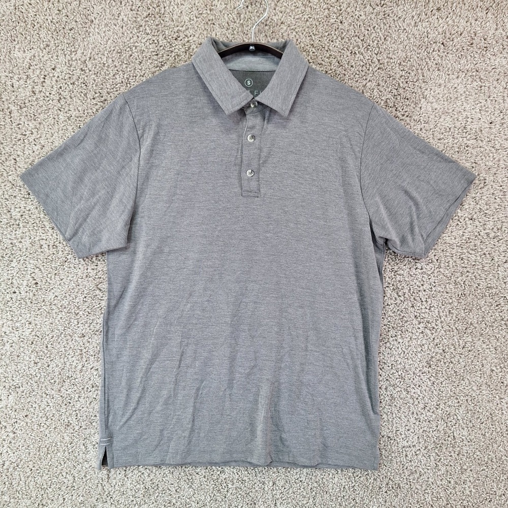 Free Fly Polo Shirt Mens S Gray Bamboo Blend Short Sleeve Outdoor Activewear